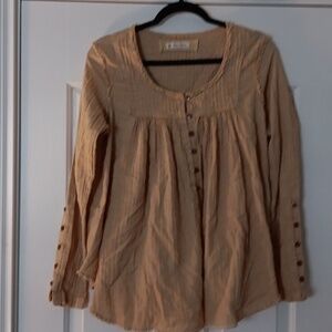 We the Free guaze tan tunic top size S